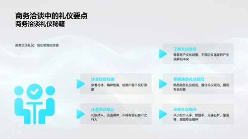 商务礼仪提升销售PPT模板