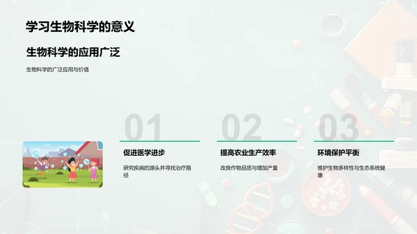 探索生物科学PPT模板