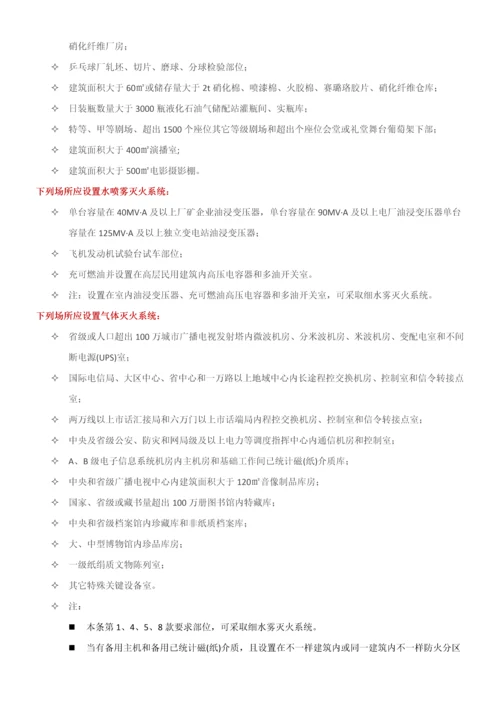 经典建筑消防设施应当设置场所汇总.docx