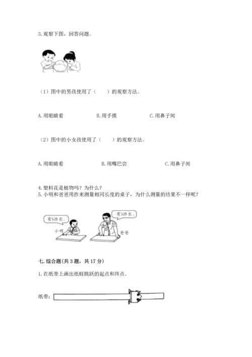 教科版一年级上册科学期末测试卷带答案（新）.docx
