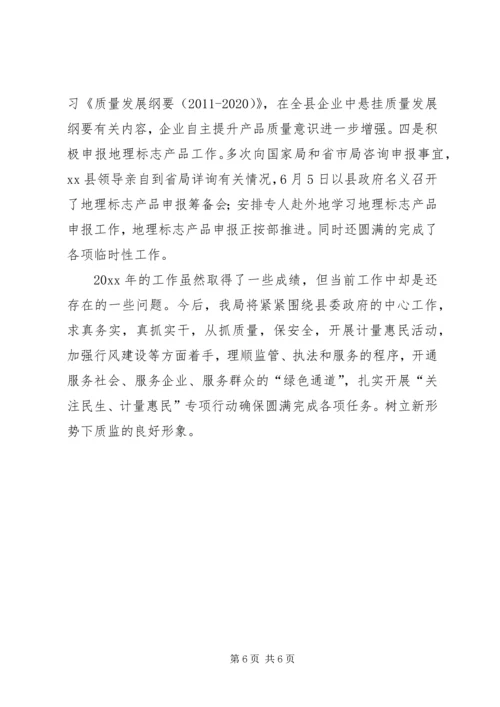 县质监局工作报告.docx