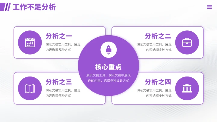 紫色高端工作汇报述职总结PPT模板