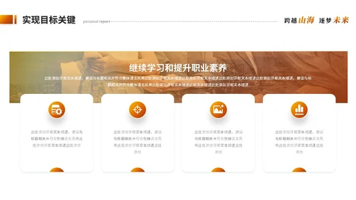 创意励志风跨越个人年终总结工作总结工作汇报述职报告ppt模板工作总结年终总结