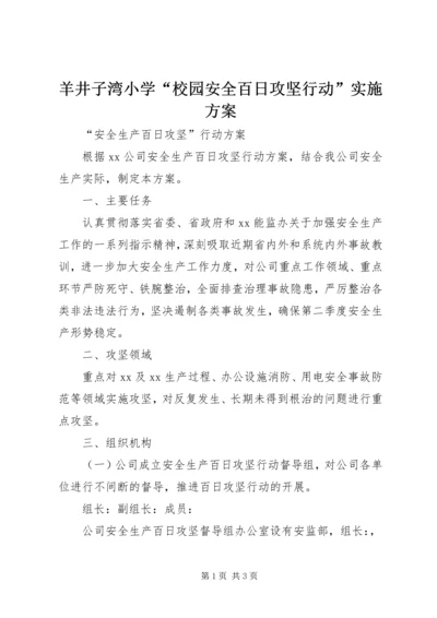 羊井子湾小学“校园安全百日攻坚行动”实施方案 (5).docx