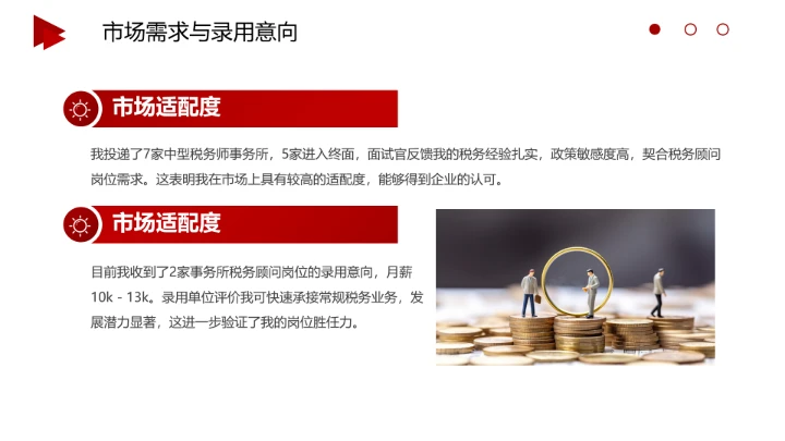 红色商务风会计专业大学生求职综合能力展示职业生涯规划通用PPT模版