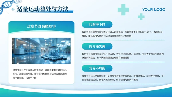 蓝色创意风健康医疗通用PPT模板