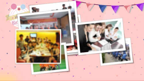 幸福员工生日会生日快乐通用PPT模板