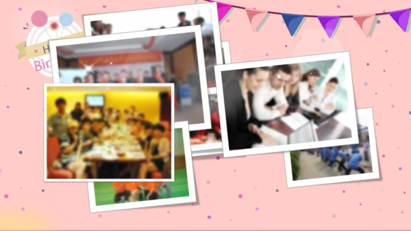 幸福员工生日会生日快乐通用PPT模板