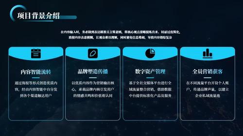 蓝黑科技风高端论坛PPT模板