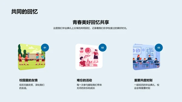 毕业纪念分享PPT模板