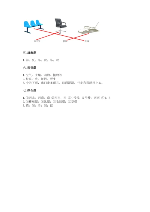 教科版小学二年级上册科学期末测试卷附参考答案ab卷.docx