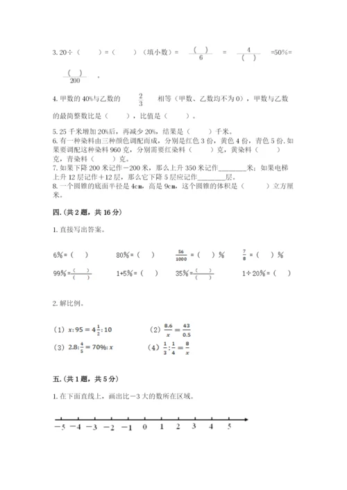 小学毕业班数学检测卷含答案（模拟题）.docx