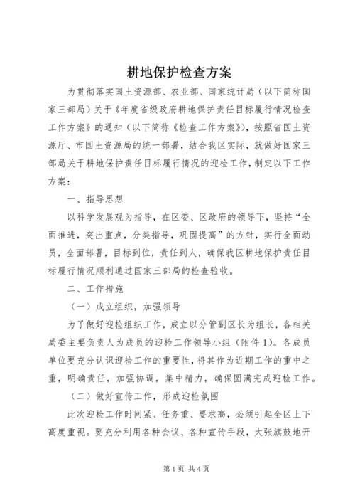 耕地保护检查方案 (2).docx