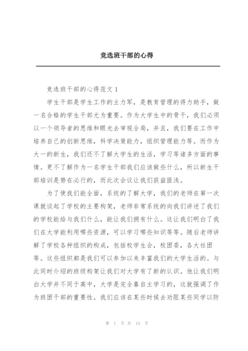 竞选班干部的心得.docx