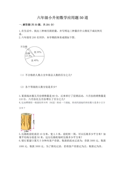 六年级小升初数学应用题50道及答案下载.docx