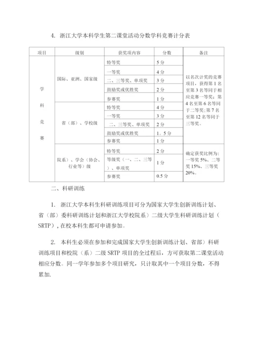 浙江大学本科生第二课堂学分管理办法.docx