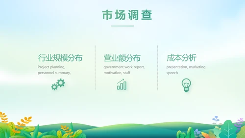 绿色小清新约会春天春季旅游相册PPT