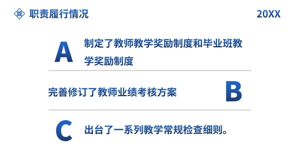 简约商务高校校园校长述职PPT模板