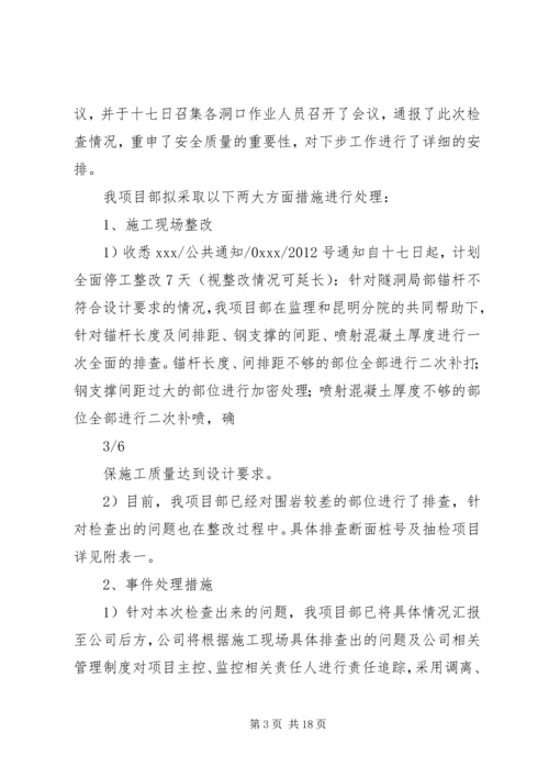 质量管理自查自纠及处理方案.docx