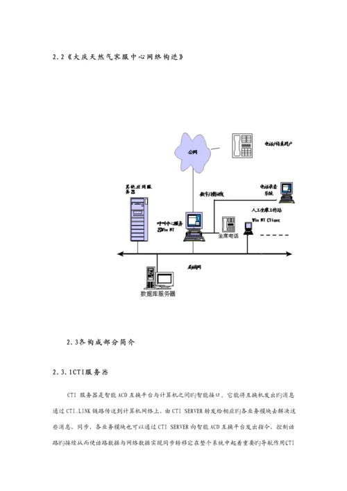 大庆天然气客户服务中心专题方案.docx