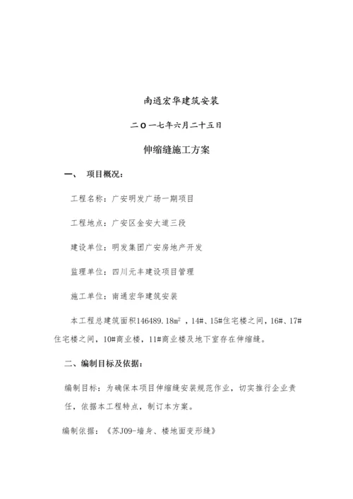 伸缩缝综合标准施工专业方案.docx