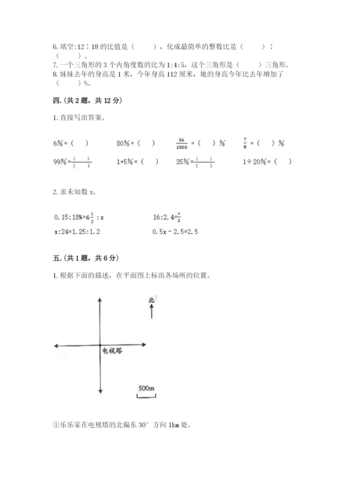 河南省平顶山市六年级下册数学期末测试卷含答案（综合题）.docx