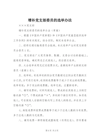 增补党支部委员的选举办法.docx