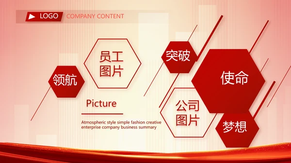 红色大气业绩启动大会战略合作策划PPT模板