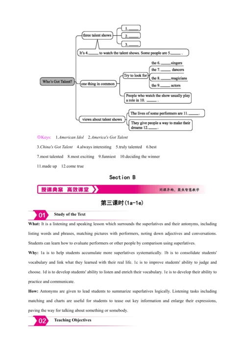 Unit 4 What's the best movie theater? Section B【人教