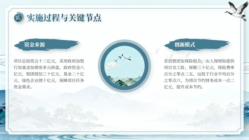 蓝色中国风项目总结内部复盘会PPT模板