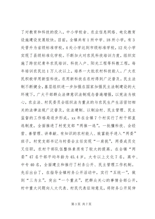 乡镇社会主义新农村建设调研报告.docx