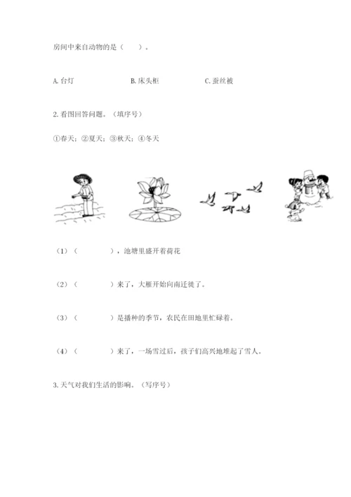 教科版二年级上册科学期末考试试卷含答案【能力提升】.docx