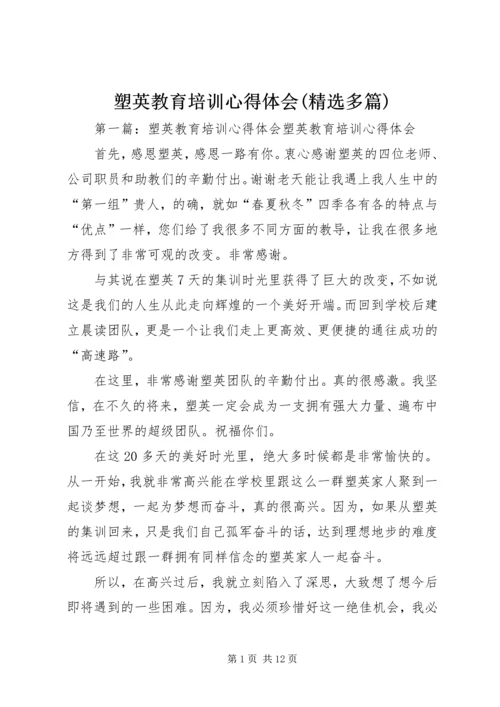 塑英教育培训心得体会(精选多篇).docx