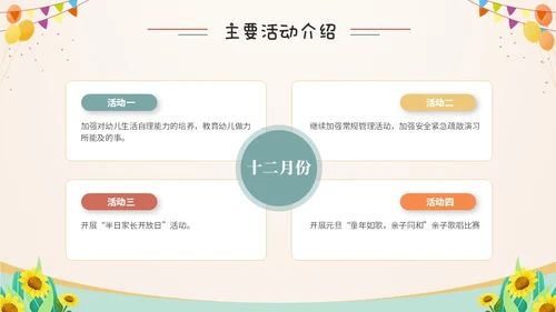 卡通儿童插画风幼儿园家委会工作培训课件ppt模板