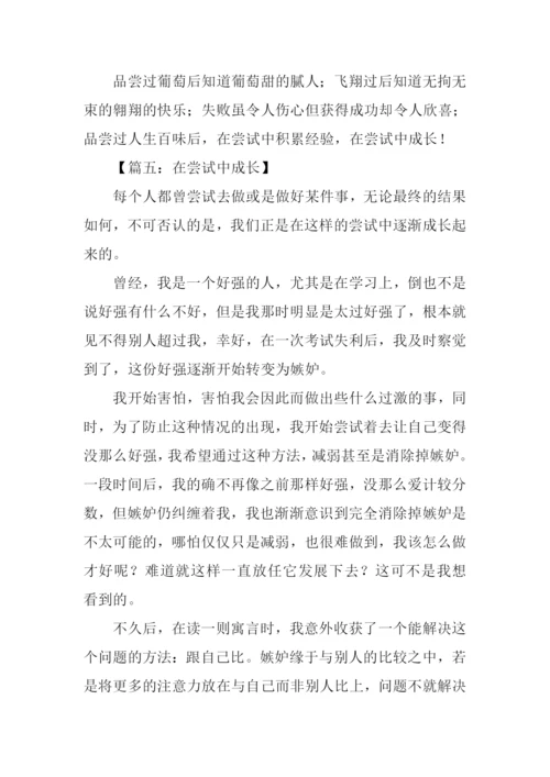 在尝试中成长作文450字.docx
