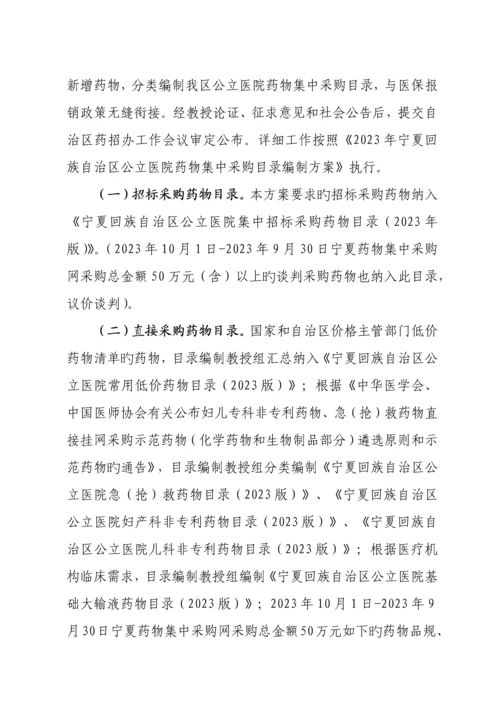 宁夏回族药品集中采购实施方案.docx