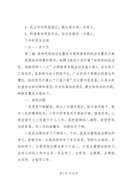 保持党的纯洁性整改方案.docx
