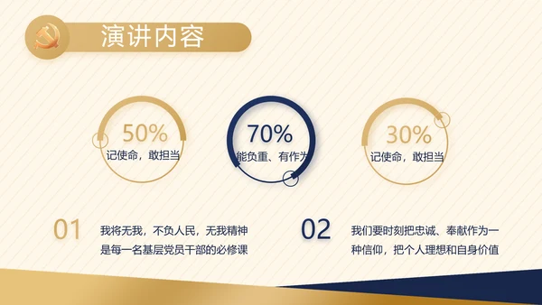 大气创意党建党支部述职报告动态PPT