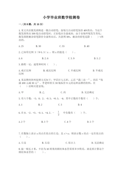 小学毕业班数学检测卷【考点梳理】.docx