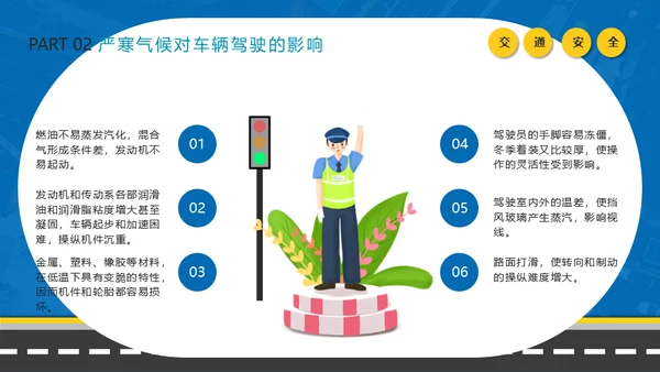 冬季行车交通安全教育通用PPT课件模板