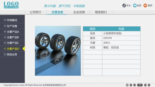 网页式公司介绍产品展示PPT模板