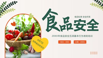 食品安全日食品安全五项基本行为准则PPT课件食品安全宣传周