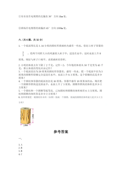 苏教版六年级数学小升初试卷含答案（培优）.docx