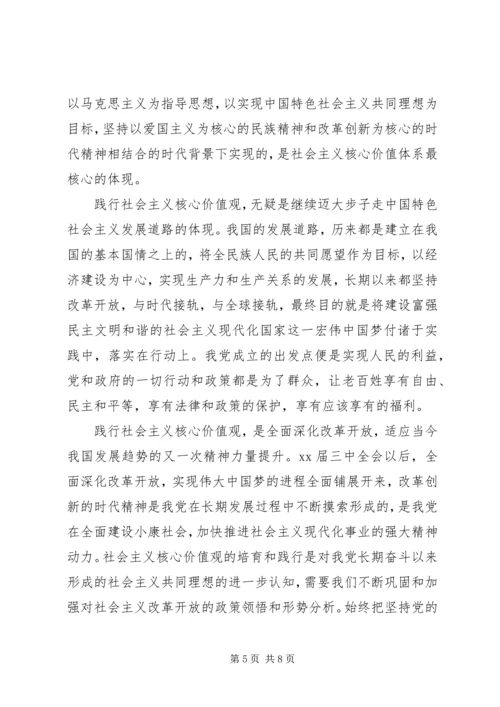 社会主义核心价值观心得体会范本.docx
