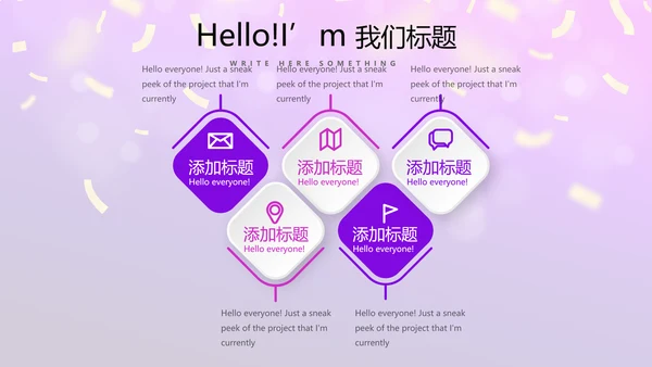 紫色大气公司员工生日会电子相册动态PPT模板