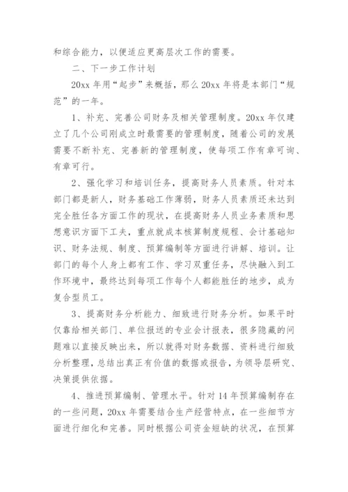 财务部部长工作总结.docx