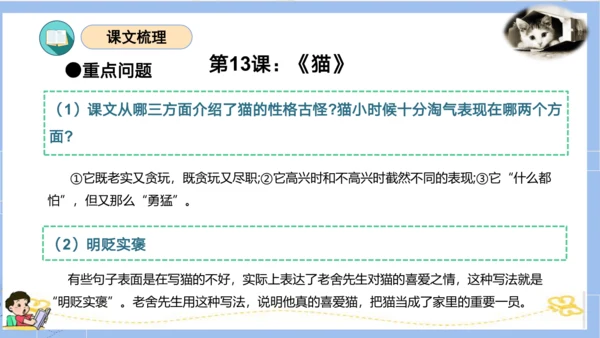 统编版四年级语文下册单元复习第四单元（复习课件）