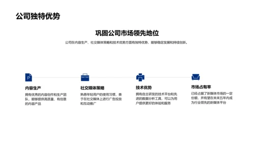 新媒体行业投融资PPT模板