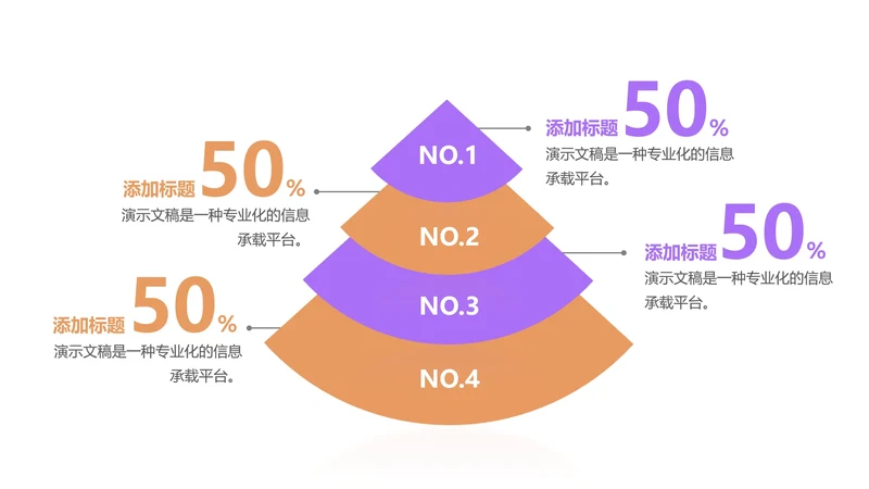 金字塔单页PPT模板
