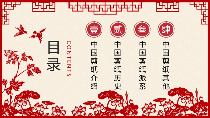 剪纸文化 中国传统文化介绍课件